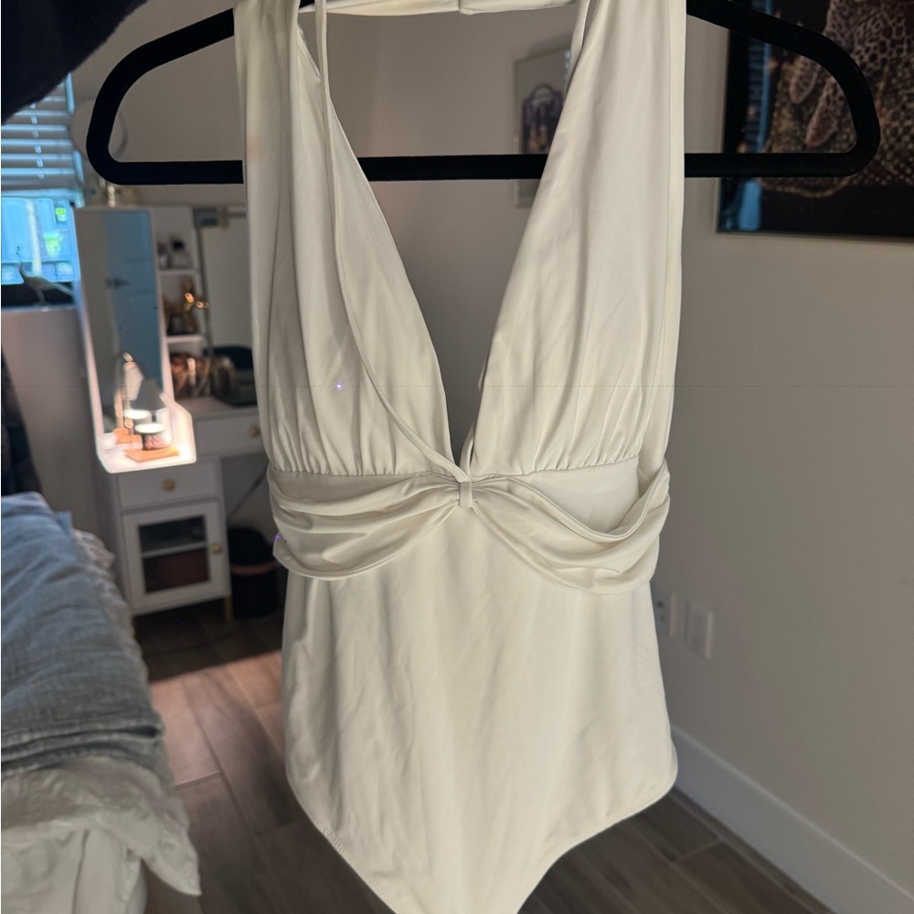 Elegant White Women's Bodysuit